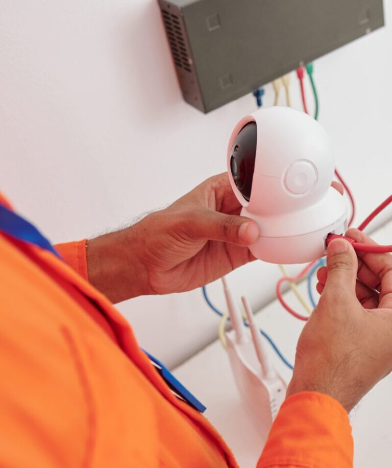 PoE CCTV camera installation